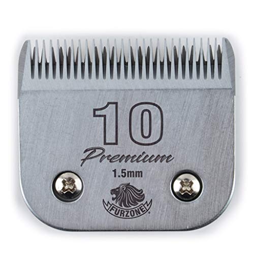 FURZONE Detachable Blade - Size 10 Blade 1/16", Made of Extra Durable Japanese Steel, Compatible with Most Andis, Oster, Wahl A5 Clippers - size: 10