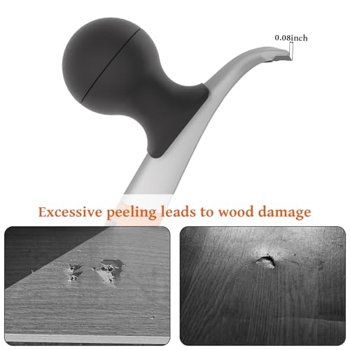 Professional 2-1/2" Tungsten Carbide Scraper - Extra Long Double-Sided Blade for Removing Paint, Epoxy, Rust, Adhesive & Carpet Glue - Heavy Duty Ergonomic Scraper Tool