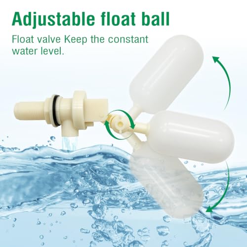 Stainless Steel Automatic Livestock Waterer with Float Valve & Water Hose | Self Filling Automatic Animal Drinking Water Bowl, Wall Mounted for Dogs,Horse,Calf,Chicken,Goat Livestock Animal Drinking