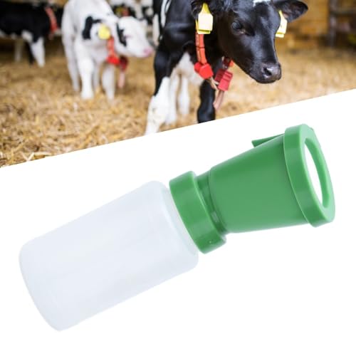 Green Plastic Teat Dip Cup, 300cc Livestock Teat Cleansing Container for Cattle, Sheep and Goats