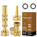 Twinkle Star Brass Twist Hose Nozzle, Hose Shut Off Valve, 3 Pack | 3/4" GHT Heavy-Duty Connector 3 Pack, On-Off Valve, Leakproof Operation - color: Nozzle Jet 3 Pack