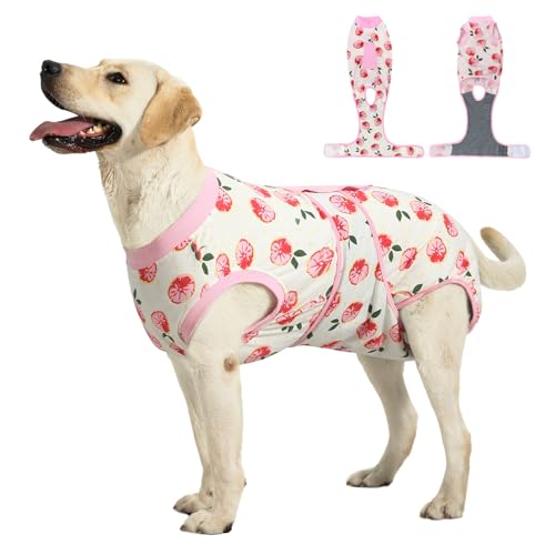 Recovery Suit for Dogs Cats After Surgery, Cone Alternative, Pink, S | Soft Breathable Fabric, Prevents Licking & Scratching, Easy to Put On, Machine Washable, Post-Surgery, Wound Protection - color: Pink, size: S (Back:11.4-13.4'', Weight:7-15 LB)