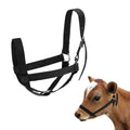 M METERXITY 1-Pack Adjustable Cattle Cow Calf Halter, 13.78"-17.7" Nylon Livestock Cow Halter for Miniature Horse/Donkey/Goat/Cattle [Black] - color: Black