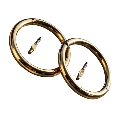 Brass Bull Nose Ring for Cattle – 3.15" Livestock Bull Ring, 2Pack – Durable Metal Farm Tool for Bulls, Cows & Calves