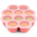 KeaBabies Silicone Food Freezer Trays with Lid, 2oz x 10 Pods (Blossom) | Baby Food Storage Containers, Easy Puree Meal Prep, Breast Milk Silicone Freezer Molds, Dishwasher, Microwave Safe, BPA-Free - color: Blossom