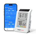 WiFi Thermometer Hygrometer, Wireless Indoor Outdoor Temperature Humidity Monitor, Solar Boost, 3.9" Large Screen, App Alerts for Home, Greenhouse, Pipe Protection, Cellar & Baby Room
