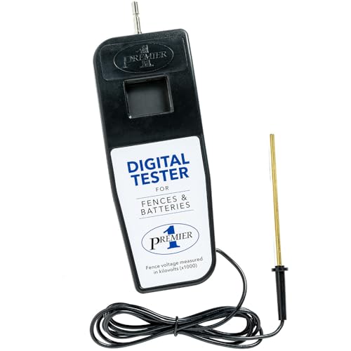 Premier 1 Dual Electric Fence & 12V Battery Digital Voltage Tester | Checks energizer, fence & 12V battery voltage in one device. Simplifies troubleshooting. No need for separate testers.
