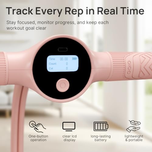YOTTOY Pedal Resistance Bands with Handles, Natural Rubber Exercise Bands | 35LB Foot Pedal Resistance Bands for Working Out, Fitness Equipment for Abdomen, Waist, Arm, Leg, Pilates - color: Pink