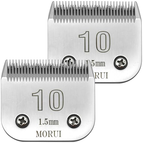 Detachable Pet Dog Clipper Blades UltraEdge Compatible with Oster A5,Wahl KM10 Series Clippers (10# 1.5mm- 2 Pack) - size: 10# 1.5mm- 2 Pack