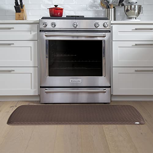 GelPro Elite Premier Gel & Foam Anti-Fatigue Kitchen Floor Comfort Mat, 20" x 48", Basketweave Truffle - color: Basketweave Truffle, size: 48"L x 20"W x 0.8"Th