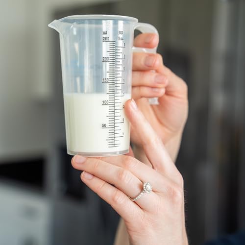 8oz 1 Cup Measure Pitcher with Convenient Conversion Chart– Food Grade - Great for Cooking, Home Hobbies, Aquariums, Pet Additives, Medical and Lab Chemicals with High Chemical Resistance by Turnah - size: 8oz