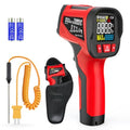 Infrared Thermometer Gun, Digital Laser Temperature Gun with Probe, -40°F~1472°F Non-Contact IR Thermometer with Adjustable Emissivity for Cooking, Pizza Oven, Griddle, Grill & Meat - color: Red, size: IR06 PRO -40℉~1472℉(-40℃~800℃)