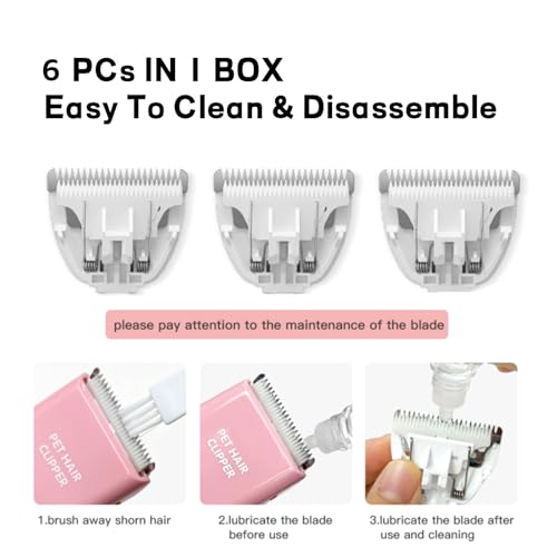 Detatchable Replacement Blades for Dog Clipper,Replacements Blades for Dogs and Cats Grooming Clippers,6 PCs Replacement Blades Only - color: Tb022-6pc