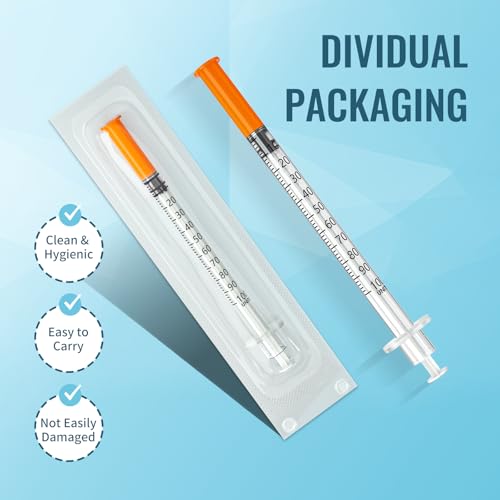 1ml Lab Supplies, 31G 5/16”, Disposable Individually, Box of 100