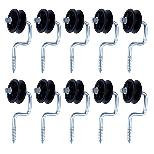 10 Pack Self-tapping Farm Electric Fence Wood Post Insulators, Screw-in Corner Polyrope Insulators, Wood Post Anchors Corner Insulators
