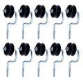 10 Pack Self-tapping Farm Electric Fence Wood Post Insulators, Screw-in Corner Polyrope Insulators, Wood Post Anchors Corner Insulators