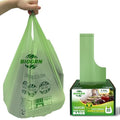 2.6-3 Gallon Compostable Trash Bags with Handles 80 Count 0.67 Mil 11.36 L Small Kitchen Wet Food Scrap Waste Compost Bag for Countertop Bin ASTM D6400 US BPI and OK Compost Home Certified - color: 3 Gallon Handle Tie, 80 Count