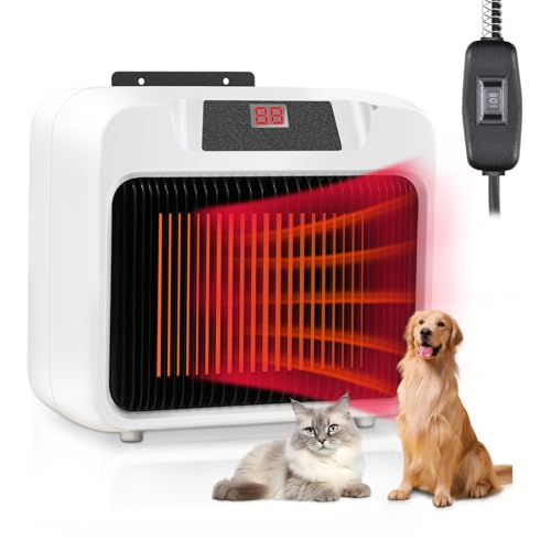 Dog House Heater with Smart Thermostat 300W/600W Chicken Coop Heater for Outdoor/Indoor Winter