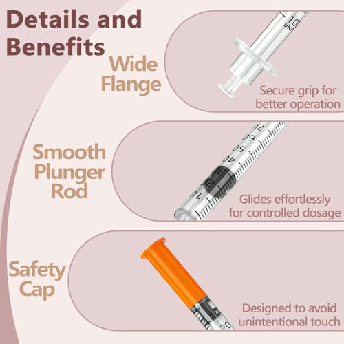 1ml 31G 5/16" (8mm), Individually Wrapped, Syrings Box of 100 - size: 1ml 31G 5/16 Inch