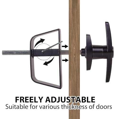 5-1/2" T-Handle Lock kit-Hurrikom Shed Door Latch with 5 Keys, 5-1/2" Stem Shed T-Handle Lock Kit for Sheds Doors, Playhouses, Chicken Coops,Camper, RV, Garage Door(Black) - size: 5.5 inch