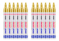 Gold Paint Markers, 12 Pack Oil-Based Waterproof Quick Dry Permanent Paint Pen Set for Rocks Painting, Wood, Fabric, Plastic, Canvas, Glass, Mugs, Metal, Tire, Stone, DIY Craft - color: Gold