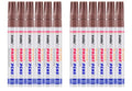 Brown Paint Markers, 12 Pack Oil-Based Waterproof Quick Dry Permanent Paint Pen Set for Rocks Painting, Wood, Fabric, Plastic, Canvas, Glass, Mugs, Metal, Tire, Stone, DIY Craft - color: Brown