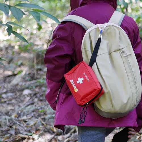 O'IFFEEI Empty Small First Aid Bag, Portable for Outdoors, Camping, Hiking, Backpacking,Travel. Small Medical bag for Emergency and survival