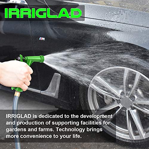 Hose Nozzle 2 Pack, Full Size Pistol Grip Water Nozzle Sprayer with Threaded Front, High Pressure Nozzle, Adjustable Spray Water Flow for Watering, Showering Pet, Washing Car, Cleaning, Green - color: Green, size: 2pcs