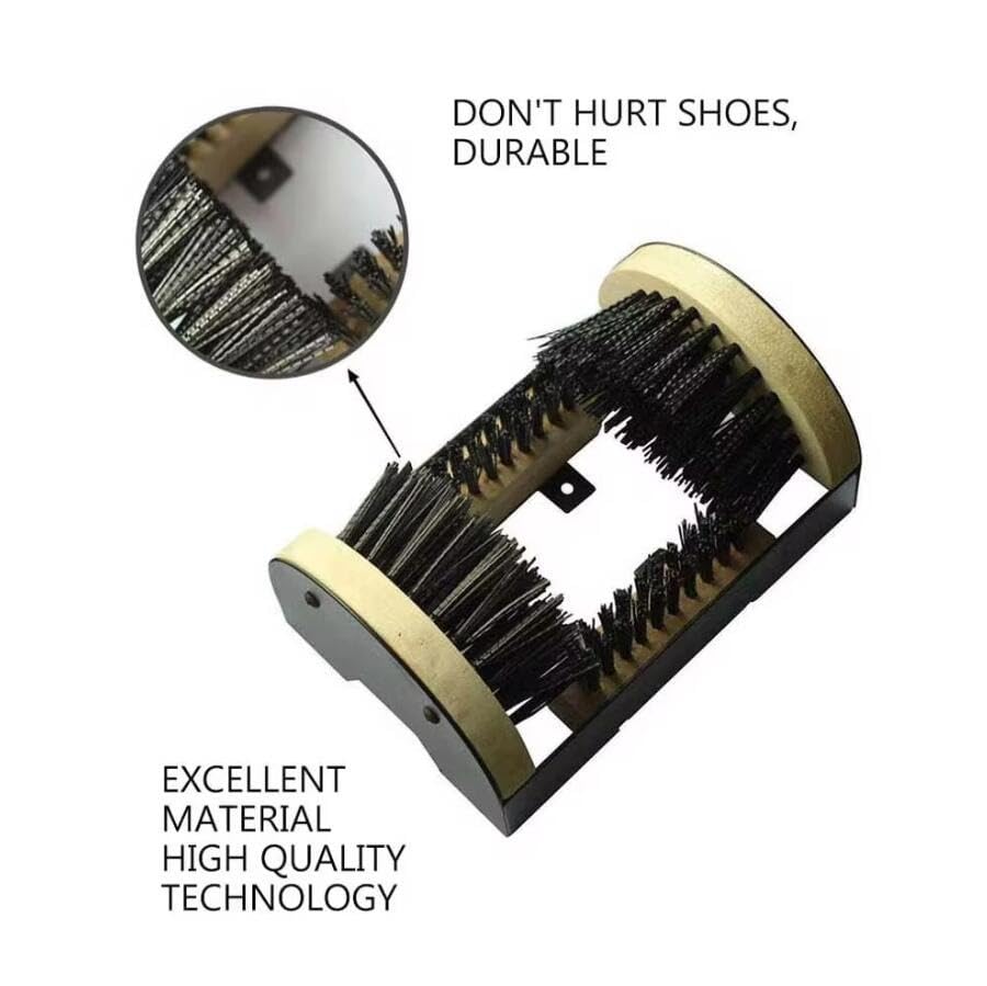 Boot Scrubber Cleaner Shoe Brush Mountable Boot Scrubber Buffer for Boots, Shoes, Sneakers Indoor/Outdoor Shoe Brush Scraper Footwear Cleaner Mountable Natural