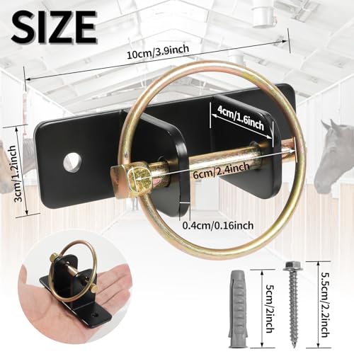 Heavy Duty Bucket Hooks, 5 Gallon Horse Feed Bucket Holder | 4 PCS wall-mounted water bucket brackets for stalls, 5/32 inch thick seamless welded hardware for livestock & pet safety