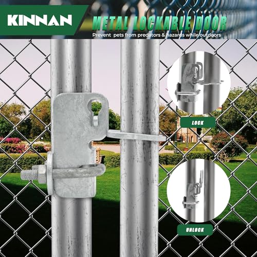 1-3/8" Kennel Gate Latch,KINNAN Butterfly Gate latches,Chain Link Fence Gate Latch Lock for Dog Kennels with Padlock Hole,Kennel Panels from 1-3/8'' to 1-3/8" Kennel Gate Frame 2 PCS - size: 1-3/8 2Pcs