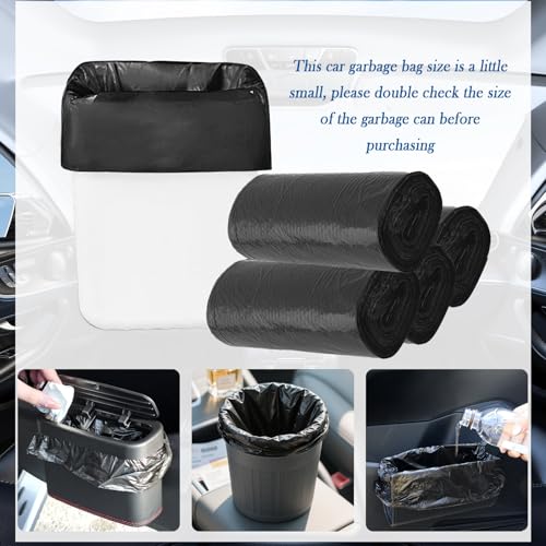 120PCS Mini Cars Trash Bag,Thickened & Tear-Resistant Cars Garbage Bag for Keeping Vehicle Tidy,Portable Car Trash Can Bags Automotive Accessories for Car,Desktop,Outdoor