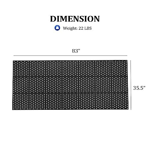 ROVSUN Rubber Floor Mat with Holes, 3x7 FT Hollow Large Mat Roll, Anti-Fatigue/Non-Slip Drainage Mat, for Industrial Kitchen Restaurant Bar Bathroom, Indoor/Outdoor Cushion (2 Packs) - size: 36x83 in.(3x7 ft)