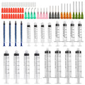 Glue Applicator Syringe with Blunt Tip Needle for Liquid, Ink, Oil, Perfume | Woodworking, Grease, Craft, Epoxy, Lip Gloss Making Filling Dispensing Kit