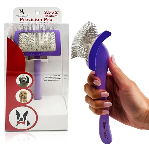 Warren London Precision Pro Dog Slicker Brush for Medium Long Coats