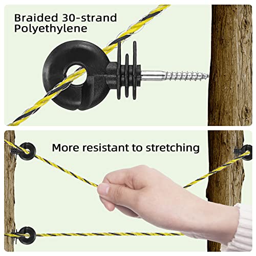 Upgraded Electric Fence Wire for Livestock | 9 Stainless Steel Strands, 1312 Feet 400 Meters, 1/8" Diameter