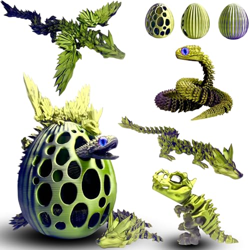 5 Pcs，12" 3D Printed Dragon Eggs,Dinosaur Egg,Crystal Dragon Toys,Snake Eggs, Animals,Fidget Toy,Desk Executive Toy，Easter Eggs Basket Stuffers,Toys for Boys Kids Teen 5-7 4-6 8-12 - color: Oo-02