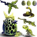 5 Pcs，12" 3D Printed Dragon Eggs,Dinosaur Egg,Crystal Dragon Toys,Snake Eggs, Animals,Fidget Toy,Desk Executive Toy，Easter Eggs Basket Stuffers,Toys for Boys Kids Teen 5-7 4-6 8-12 - color: Oo-02