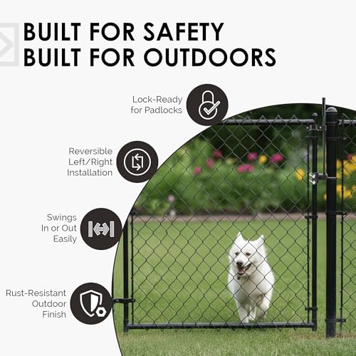 Pool Gate Latch, Chain Link Fence Gate Latch, Fits 1-3/8" x 1-7/8" | Measure your gate before ordering. ONLY Fits 1-3/8" gate frame × 1-7/8" gate post.
