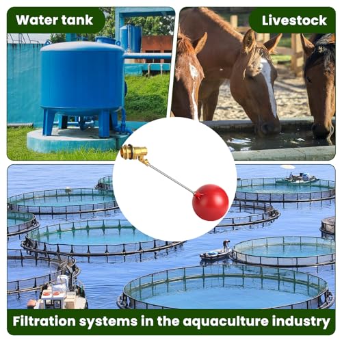 Stainless Steel Float Valve for Water Tank, Automatic Water Level Control Valve with Adjustable Rod, 1/2" & 3/4" NPT Fill Valve for Livestock Water Trough, Farm and Storage Tanks - size: 20m'm/0.78inch