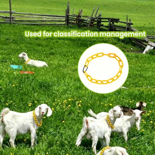 10FT Breakaway Livestock Goat Collars, Adjustable Plastic Chain Halter for Sheep, Goat Show Collars, Anti-Choke Collars with Quick Release Links for Goats, Sheep, Alpacas, Cows