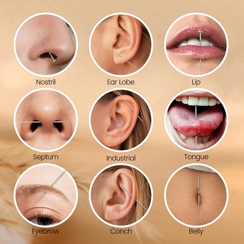 Piercing Ball Grabber Tool, 14-20G Taper for Changing Jewelry | Surgical Steel Flat Back Earrings Threader Tool Insertion Pin, Body Piercing Kit for Ear Rook Conch Nose Lip Jewelry Removal - style: External Thread(14G 16G 18G)