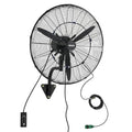 VEVOR Wall Mount Fan, 24 in Wall Mounted Hanging Fan with Oscillating & Mist, IP44-rated, 3-Speed, Powerful Air Reach, Mechanical Control, Long Airflow for Industry, Commercial, Garage, Workshop