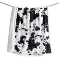 Indigo Hill by HiEnd Accents Elsa Cow Print 54x68 Sherpa Throw Blanket | Black Cowhide Pattern, Rustic Western Style, Animal Print Fleece Blanket for Camping, Outdoor, Couch, Sofa, or Bed - color: Elsa Cow Print Black