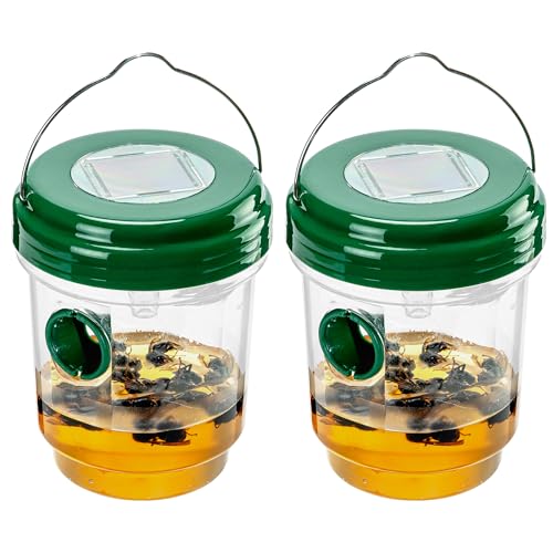 2 Pack Solar Wasp Trap Outdoor Hanging