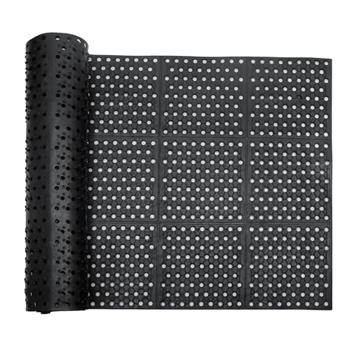uyoyous Rubber Flooring Mat with Drainage Holes 82.67"x35.43" Resistant Anti-Fatigue Commercial Kitchen Mats with Non-Slip Backing Heavy Duty Rubber Drainage Mat for Industrial Kitchen