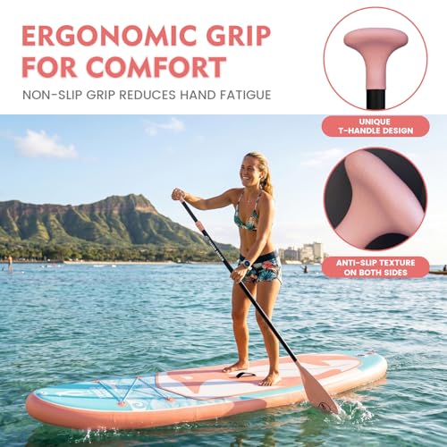 Tuxedo Sailor SUP Paddle - 3 Piece Adjustable Stand Up Paddle Board Paddle - Lightweight & Floating Paddle Board Oar - Durable and Packable, Reinforced Nylon Blades - Efficient Stroke - color: single white