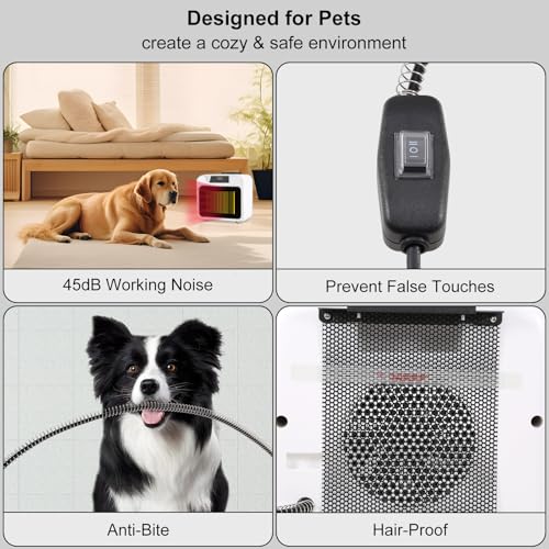 Dog House Heater with Smart Thermostat 300W/600W Chicken Coop Heater for Outdoor/Indoor Winter