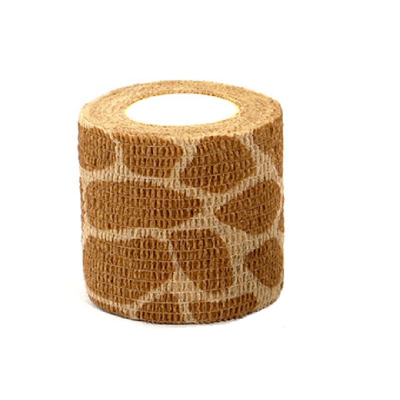 Premium Pet Vet Wrap — Non-Stick to Fur Self Adherent Bandage Wrap for Dogs, Cats & Horses, Breathable Cohesive Tape for Wounds, Paws & Legs, Animal Print Design - Pack of 2 - color: Giraffe Print