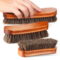 4 Pcs Horsehair Shine Shoes Brush Kit Polish Dauber Applicators Cleaning Leather Shoes Boots Care Brushes Suede Cleaner Brush with Microfiber Shoe Gloves(3 Pcs Shine Brush) - style: 3 Pcs Shine Brush